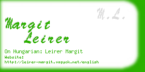 margit leirer business card